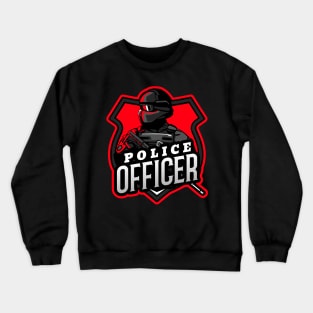 Police officer logo t shirt.Police officer t shirt gift. Crewneck Sweatshirt